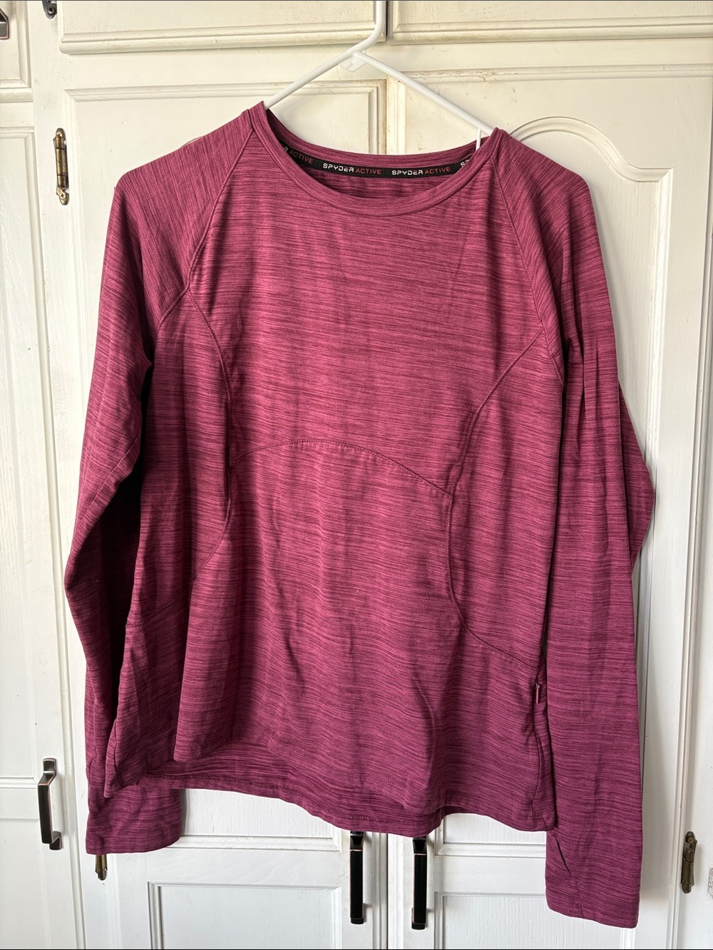 Spyder Women's Long Sleeve Crewneck Top in Heathered Wine